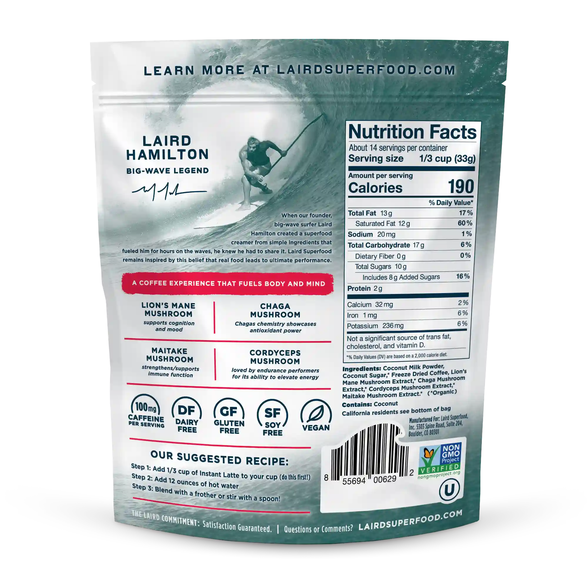 Sweet and Creamy Instant Latte with Adaptogens